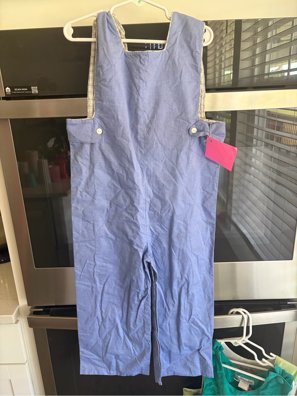 Kids Blue Cotton Overalls Romper
